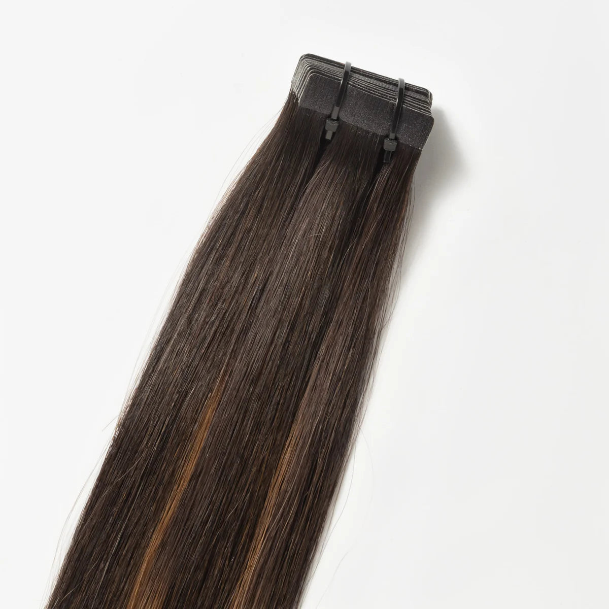 Dark Chocolate Brown Balayage 1A+4 Tape Extensions